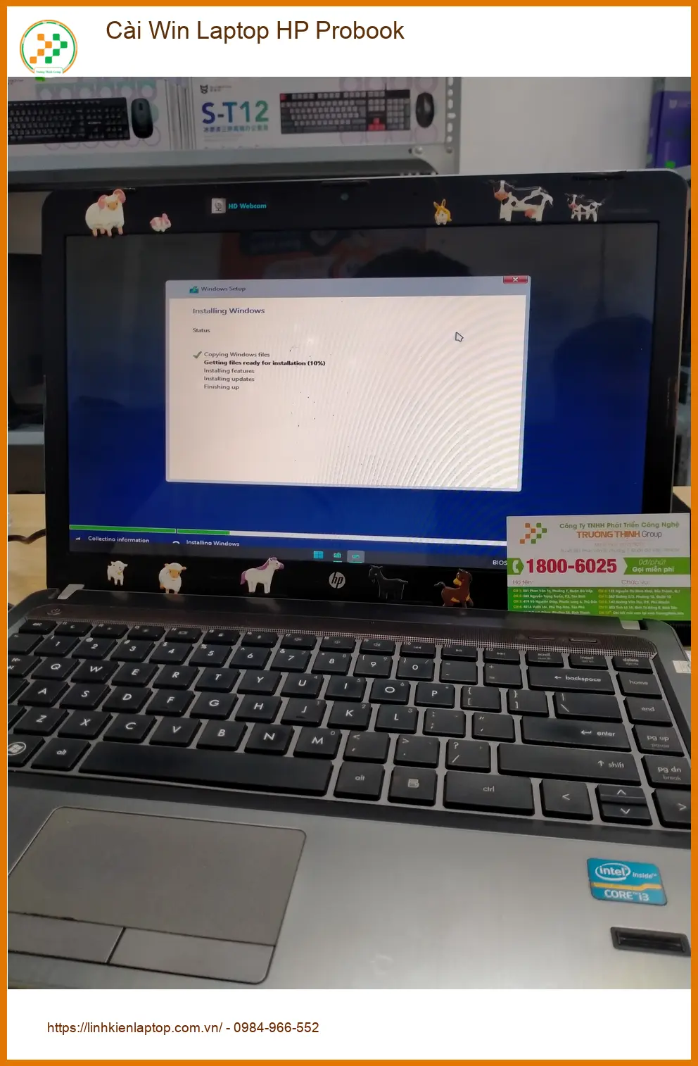 Dịch vụ cài Win Laptop HP Probook Quận 12 - Anh Bách kiến trúc sư cần gấp ảnh thực tế 1