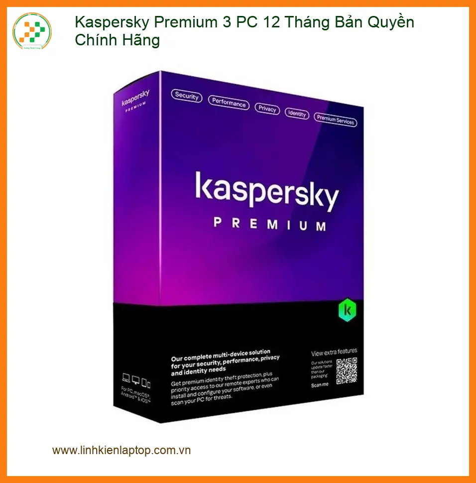 Antivirus Bản Quyền Kaspersky Premium 3 PC - Lắp Đặt Tận Nơi TPHCM Nhanh Chóng