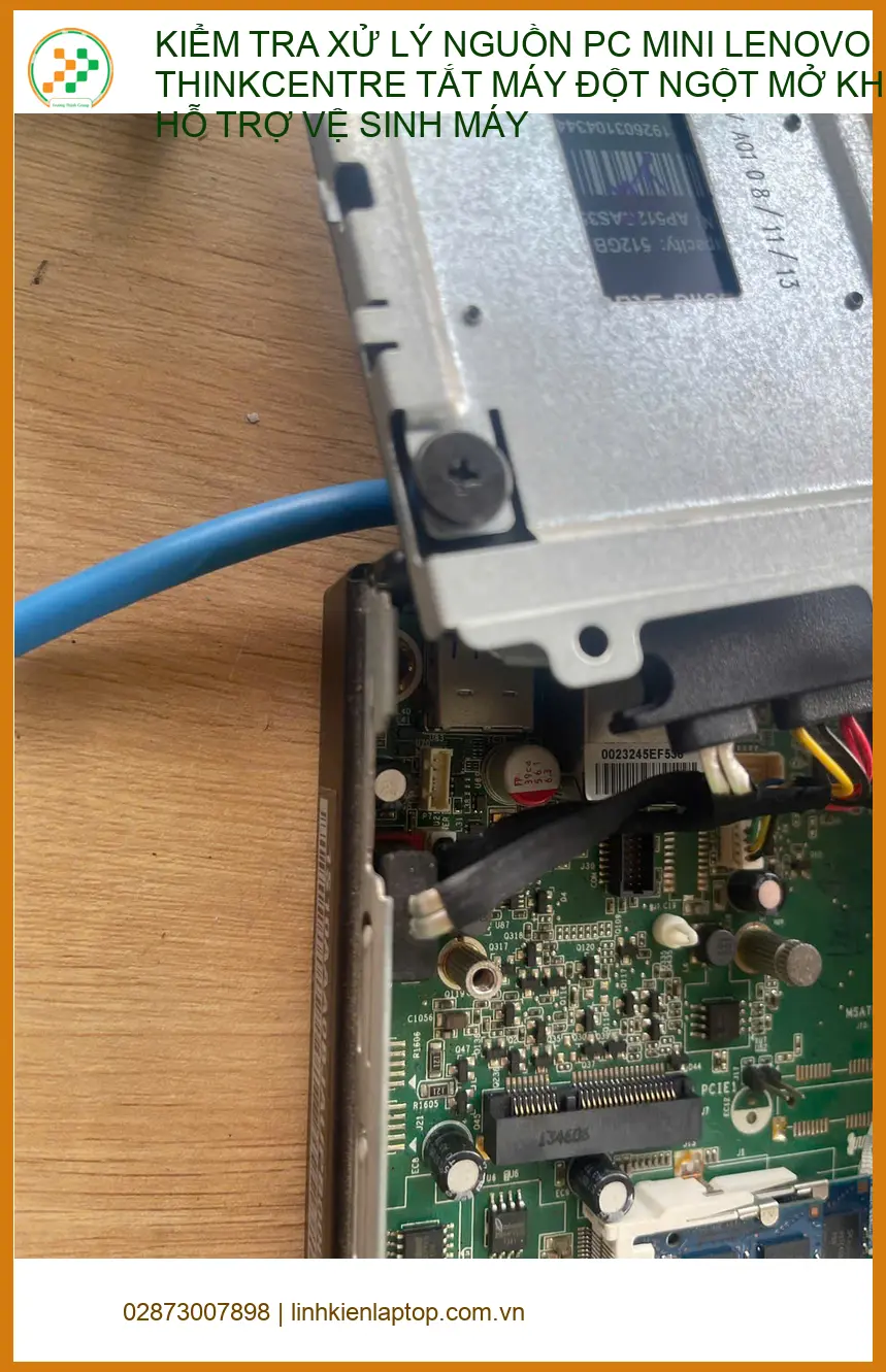 Bác Kiên xử lý nguồn PC mini Lenovo ThinkCentre tắt máy vệ sinh Quận Phú Nhuận ảnh thực tế 1