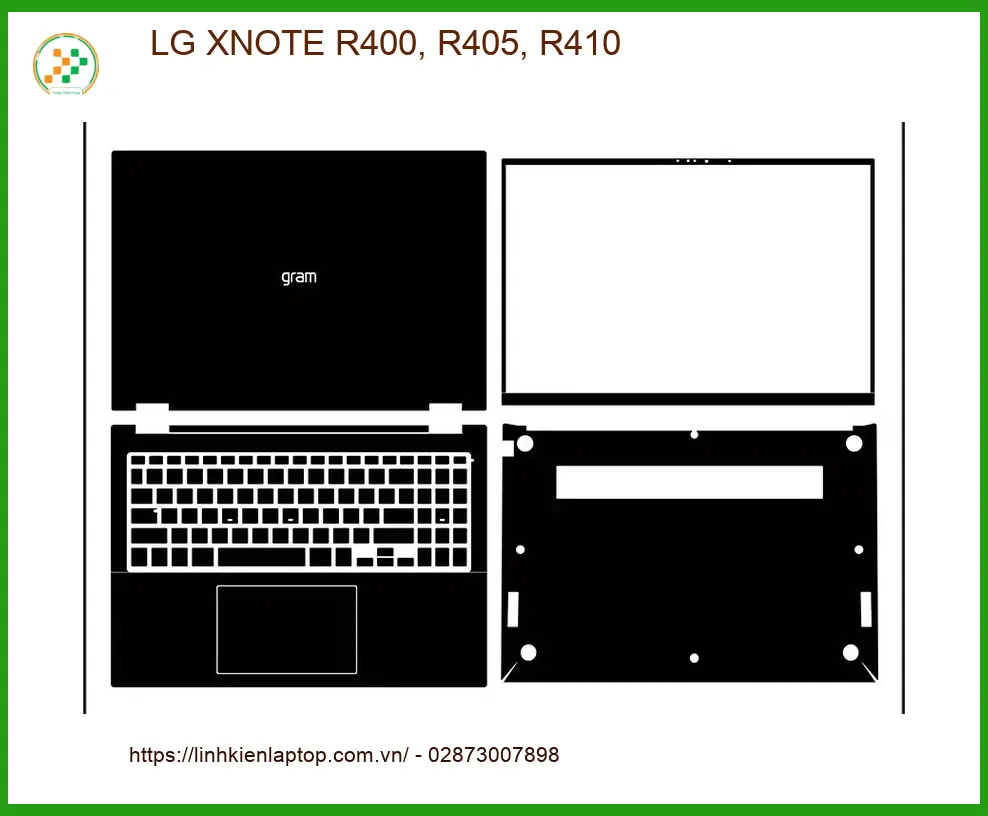 Vỏ Laptop LG XNOTE R400, R405, R410 - Thay Vỏ Laptop Lấy Liền - Giá Rẻ TPHCM