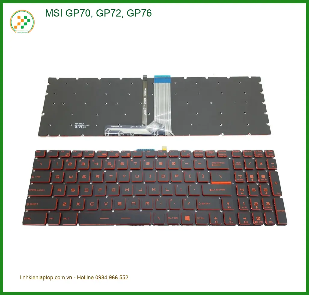 Bàn phím Laptop MSI GP70, GP72, GP76 - Thay Lấy Ngay | Giá Rẻ TPHCM