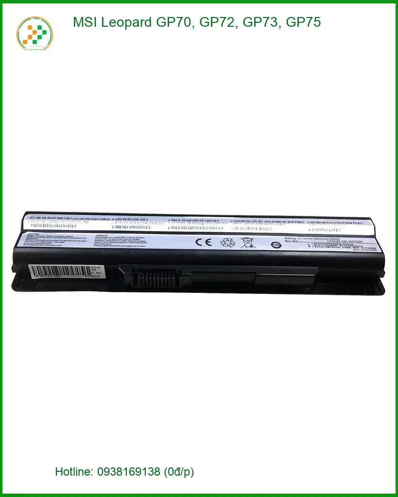 Pin Laptop MSI Leopard GP70, GP72, GP73, GP75 - Thay Pin Giá Rẻ, Lấy Ngay