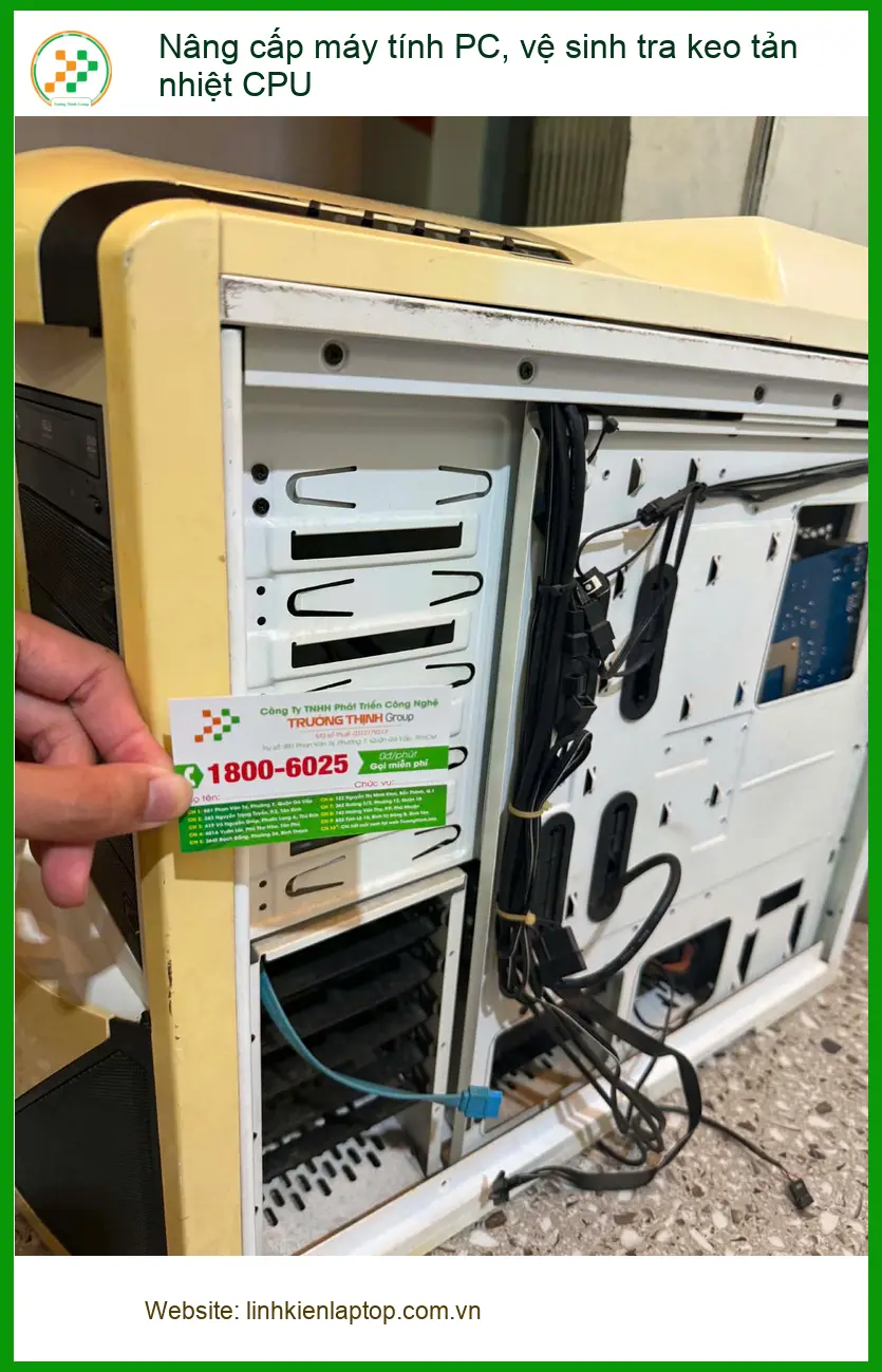 Ông Phi nâng cấp máy tính PC, vệ sinh tra keo tản nhiệt CPU Quận 7 ảnh thực tế 1