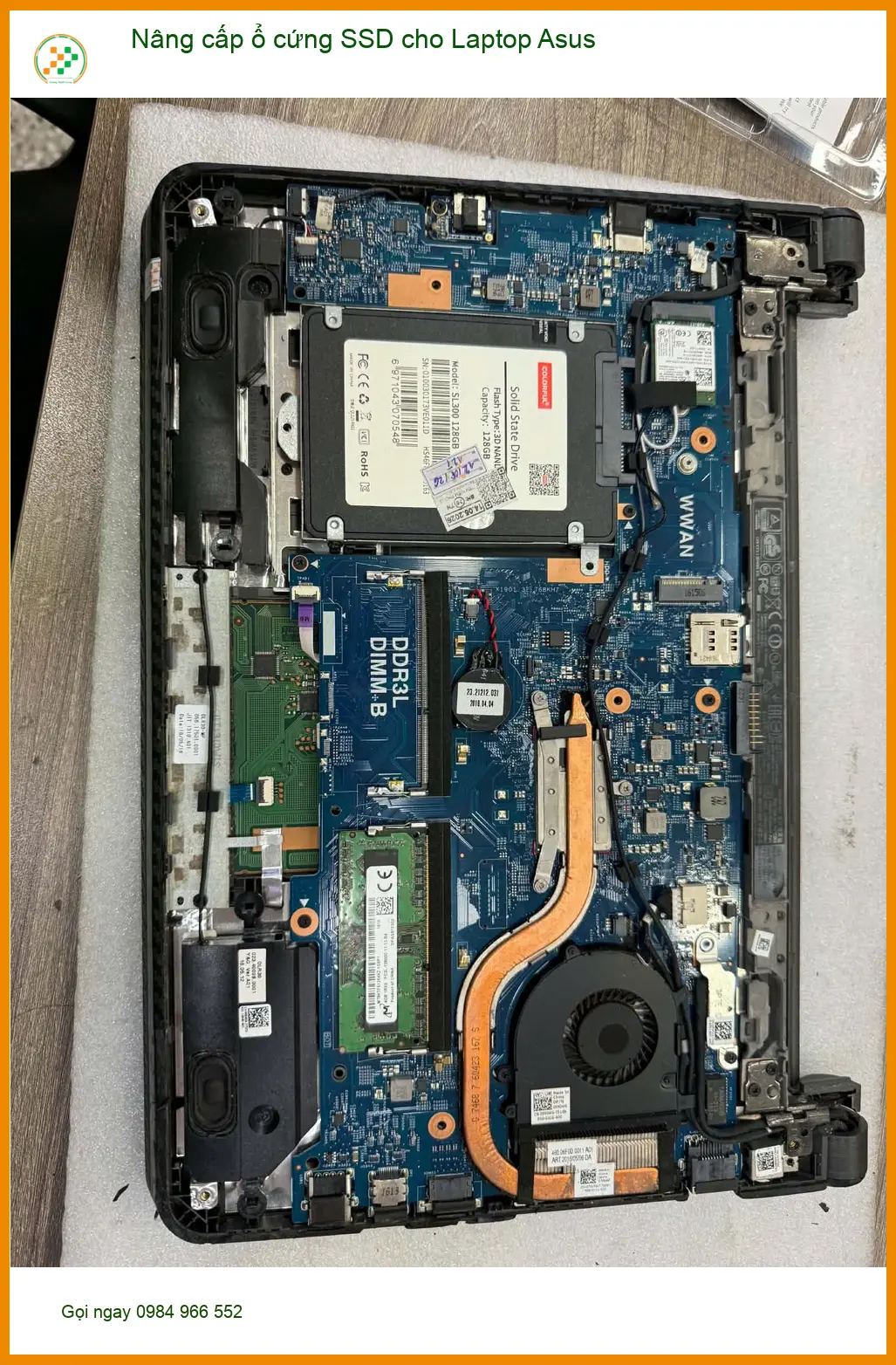Anh Minh chia sẻ trải nghiệm nâng cấp ổ cứng SSD cho Laptop Asus Quận 7 ảnh thực tế 1