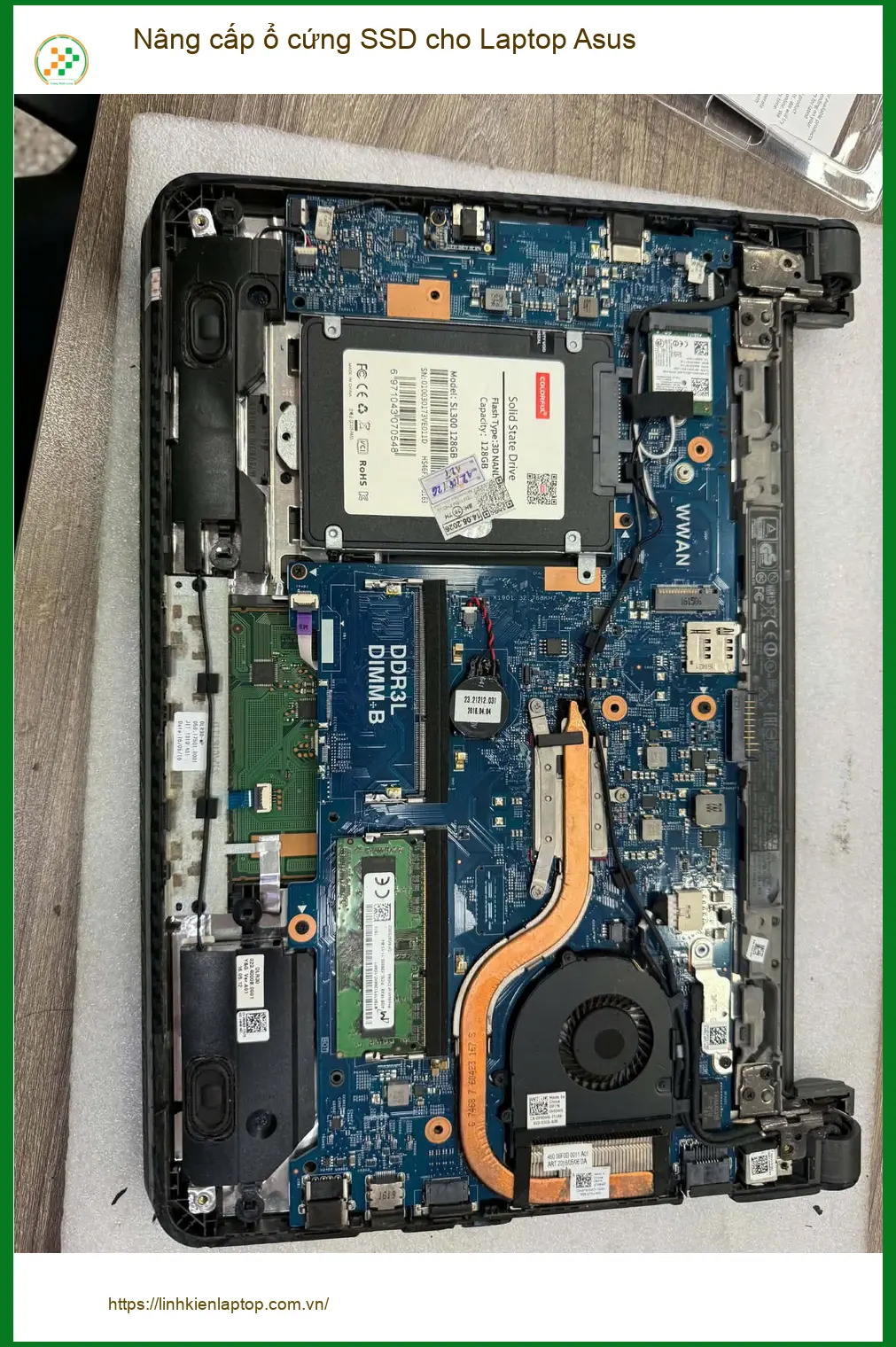 Anh Minh chia sẻ trải nghiệm nâng cấp ổ cứng SSD cho Laptop Asus Quận 7 ảnh thực tế 2