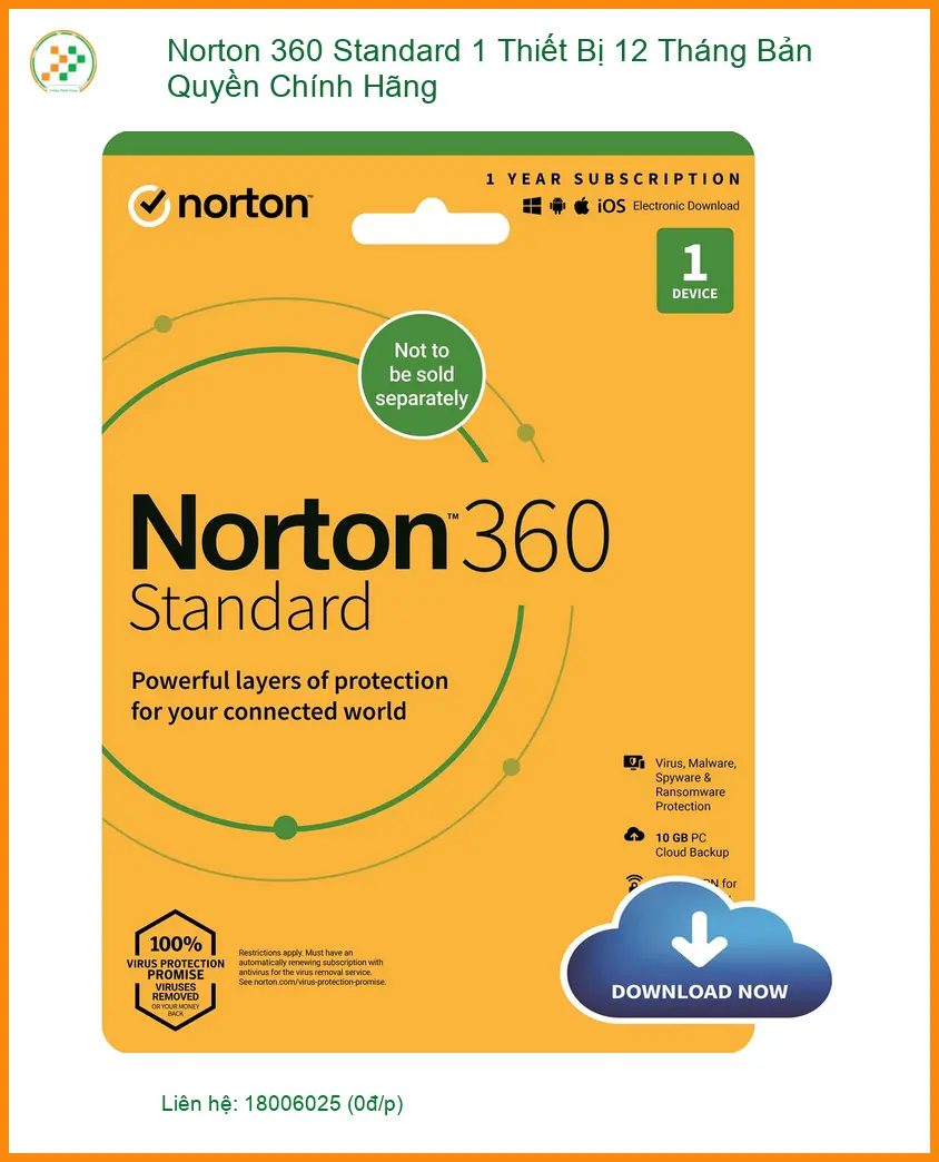 Antivirus Norton 360 Standard - Mua Ngay Giá Rẻ | Cửa Hàng TPHCM