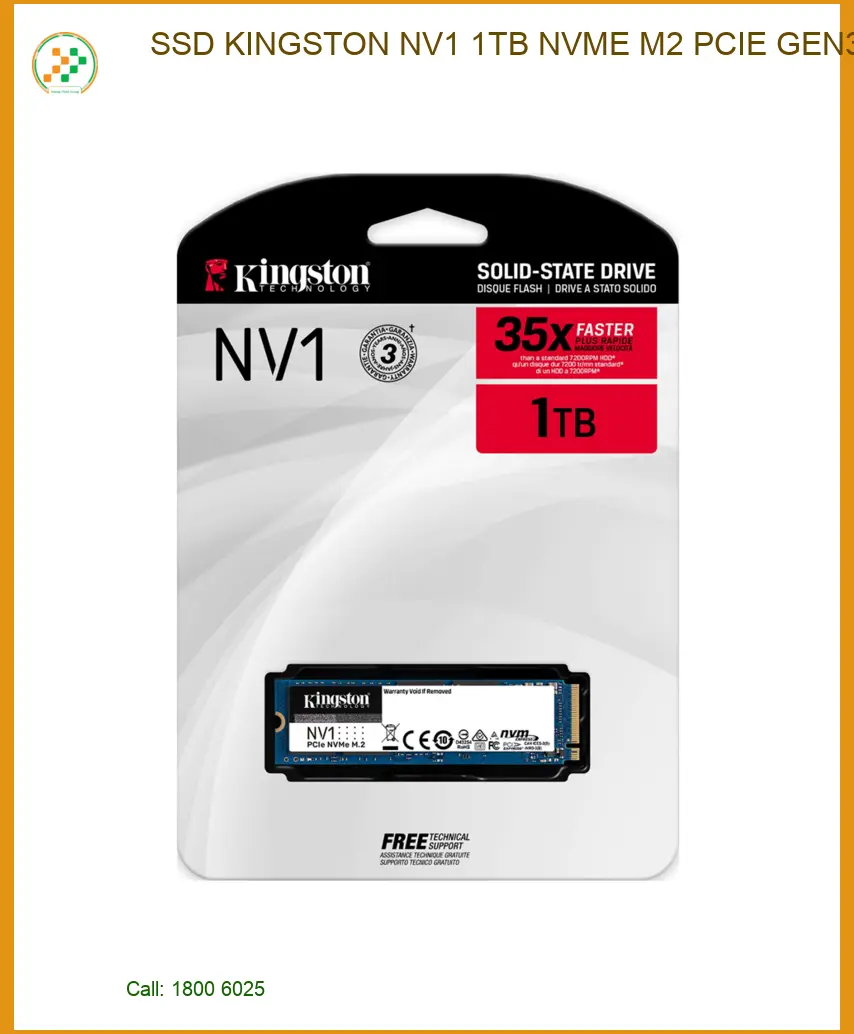 Ổ cứng SSD KINGSTON NV1 1TB NVMe - Lắp đặt tại TPHCM | Giá Sinh Viên