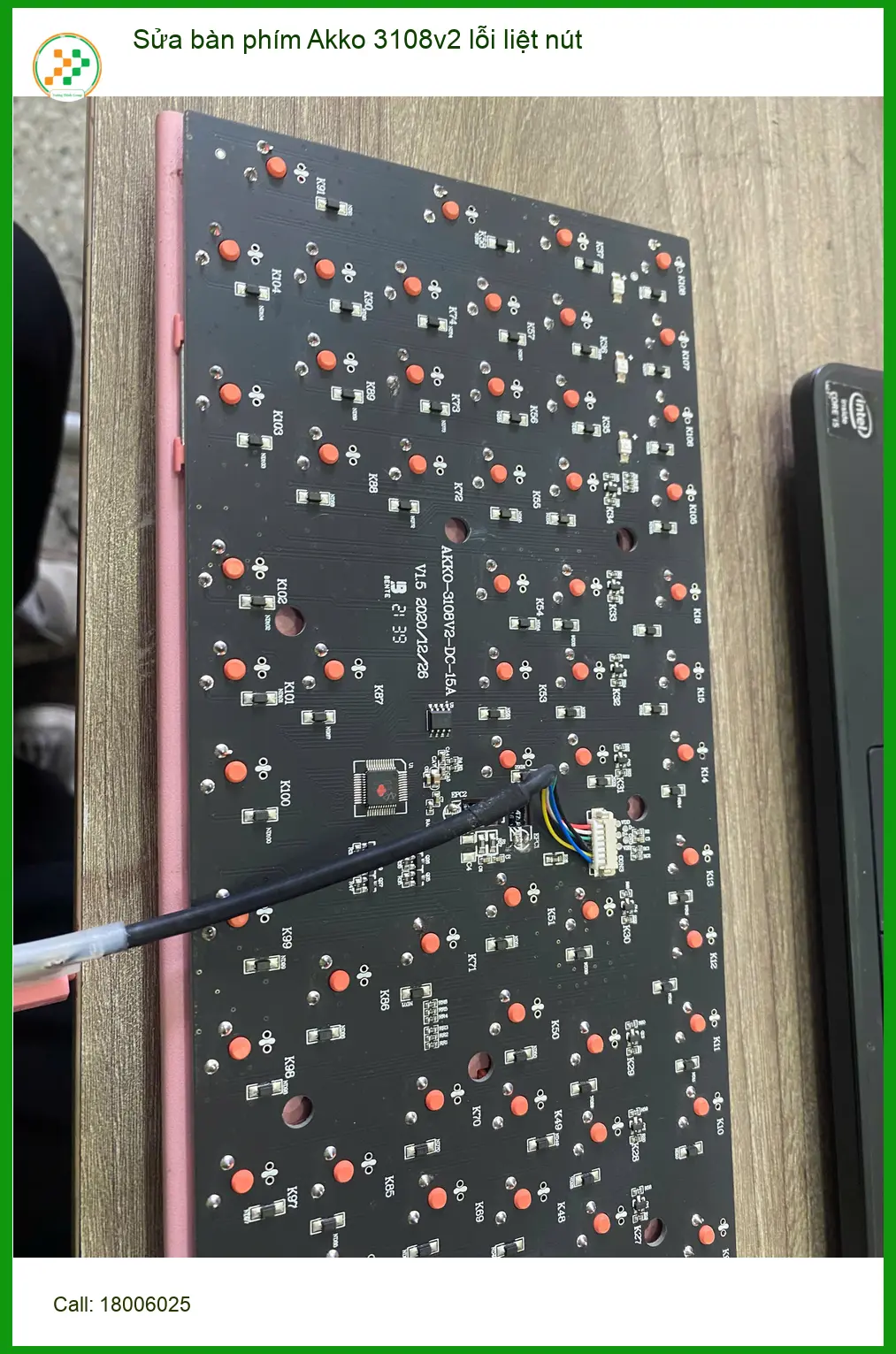 Chị Thanh tìm nơi sửa bàn phím Akko 3108v2 lỗi liệt nút Quận 7 ảnh thực tế 1