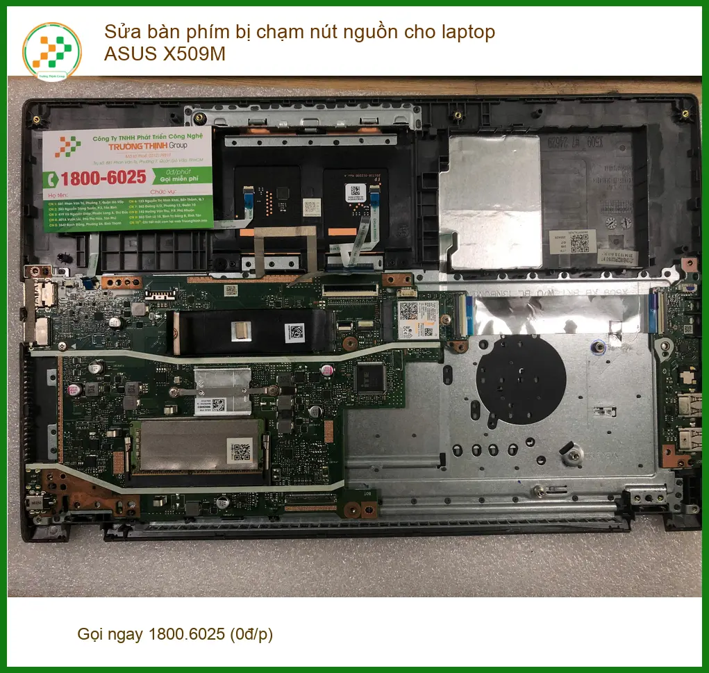 Chú Hùng sửa bàn phím laptop ASUS X509M chạm nút nguồn Quận Bình Tân ảnh thực tế 1