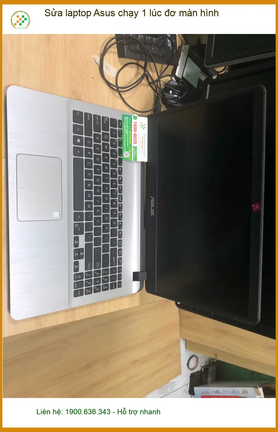 Chị Thanh nhân viên văn phòng khắc phục laptop Asus bị đơ màn hình ở Bình Tân ảnh thực tế 1