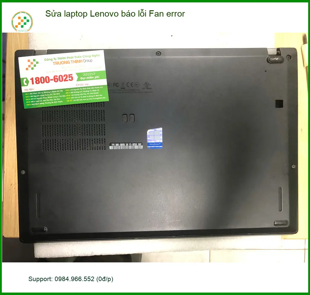 Anh Tấn kể chuyện sửa laptop Lenovo báo lỗi Fan error tại Quận Bình Tân ảnh thực tế 1