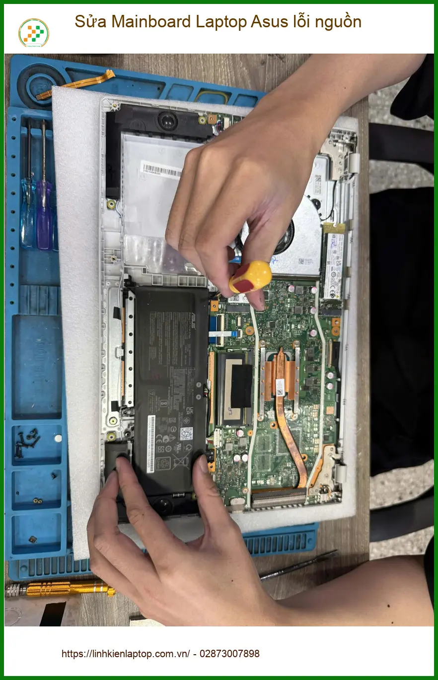 Anh Đức lo lắng tìm nơi sửa Mainboard Laptop Asus lỗi nguồn Quận 7 ảnh thực tế 2