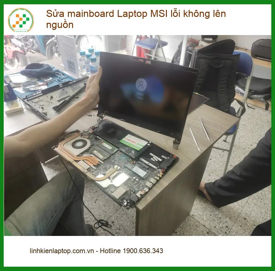 Chị Tú quản lý tìm chỗ sửa mainboard Laptop MSI không lên nguồn Quận 7 lấy ngay ảnh thực tế 1