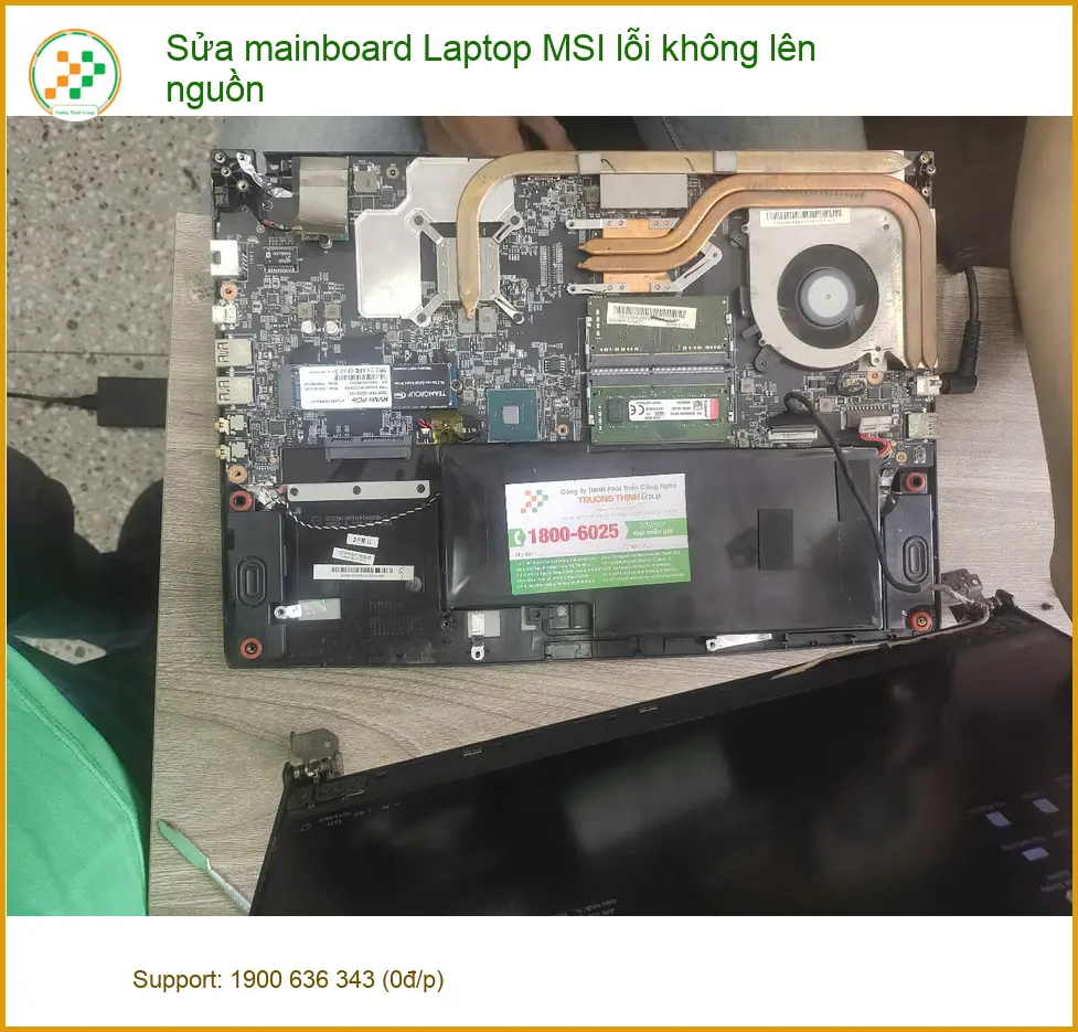Chị Tú quản lý tìm chỗ sửa mainboard Laptop MSI không lên nguồn Quận 7 lấy ngay ảnh thực tế 2