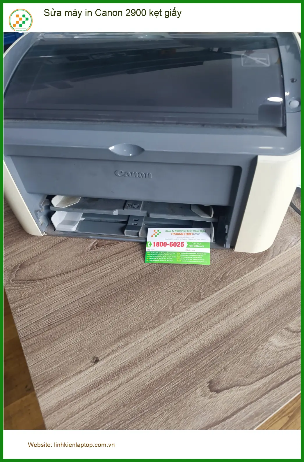 Chị Thuý ở Tân Phú review dịch vụ sửa máy in Canon 2900 kẹt giấy ảnh thực tế 1