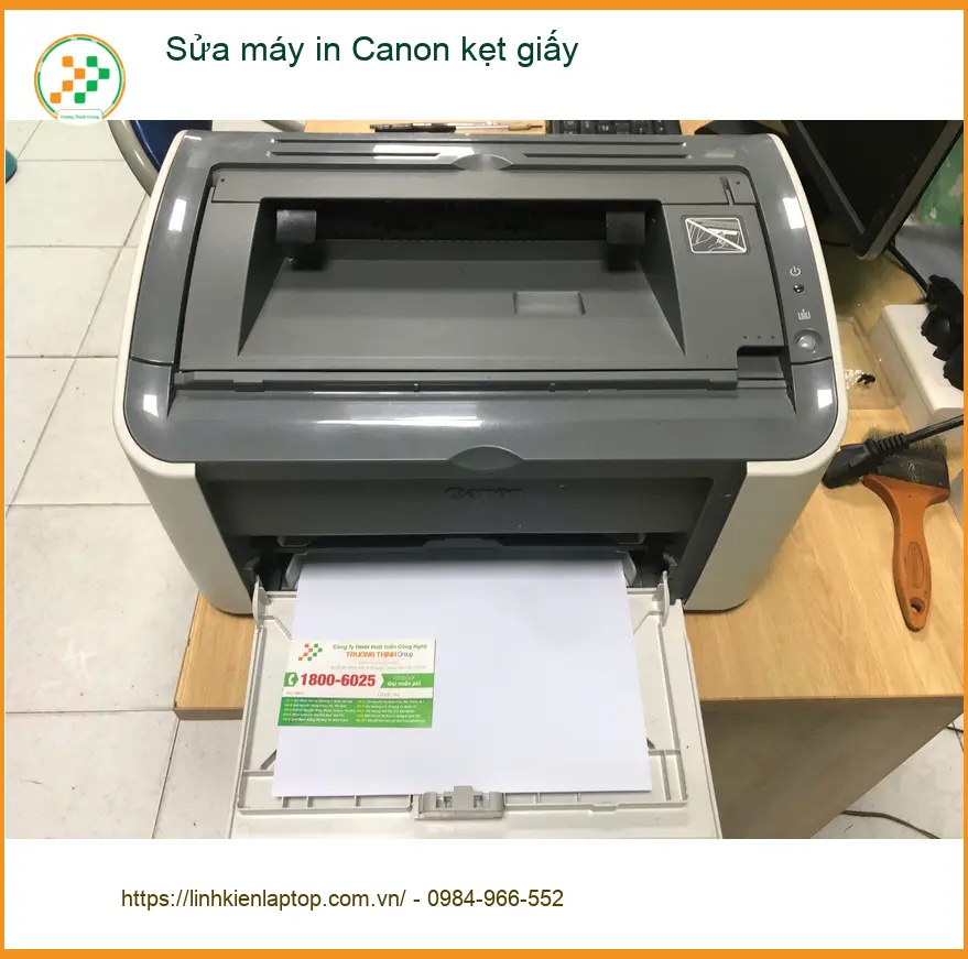 Bác Hưng chủ tiệm in ở Quận Bình Tân - Ca sửa máy in Canon kẹt giấy khó ảnh thực tế 1