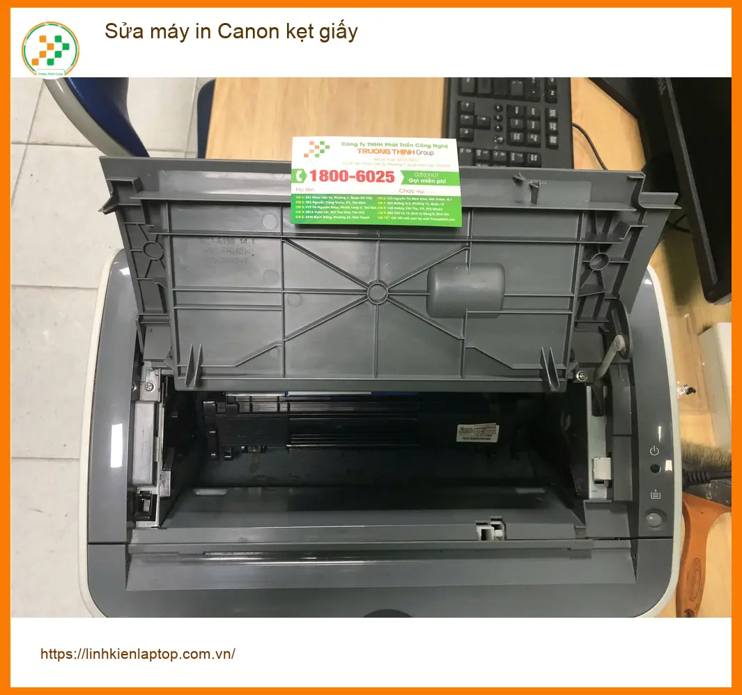 Bác Hưng chủ tiệm in ở Quận Bình Tân - Ca sửa máy in Canon kẹt giấy khó ảnh thực tế 2