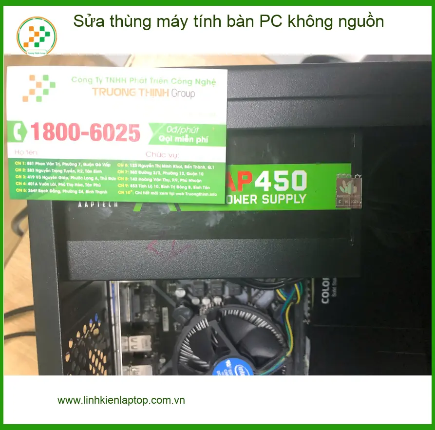 Anh Đức tìm chỗ sửa thùng máy tính bàn PC không nguồn Quận Bình Tân lấy ngay ảnh thực tế 1