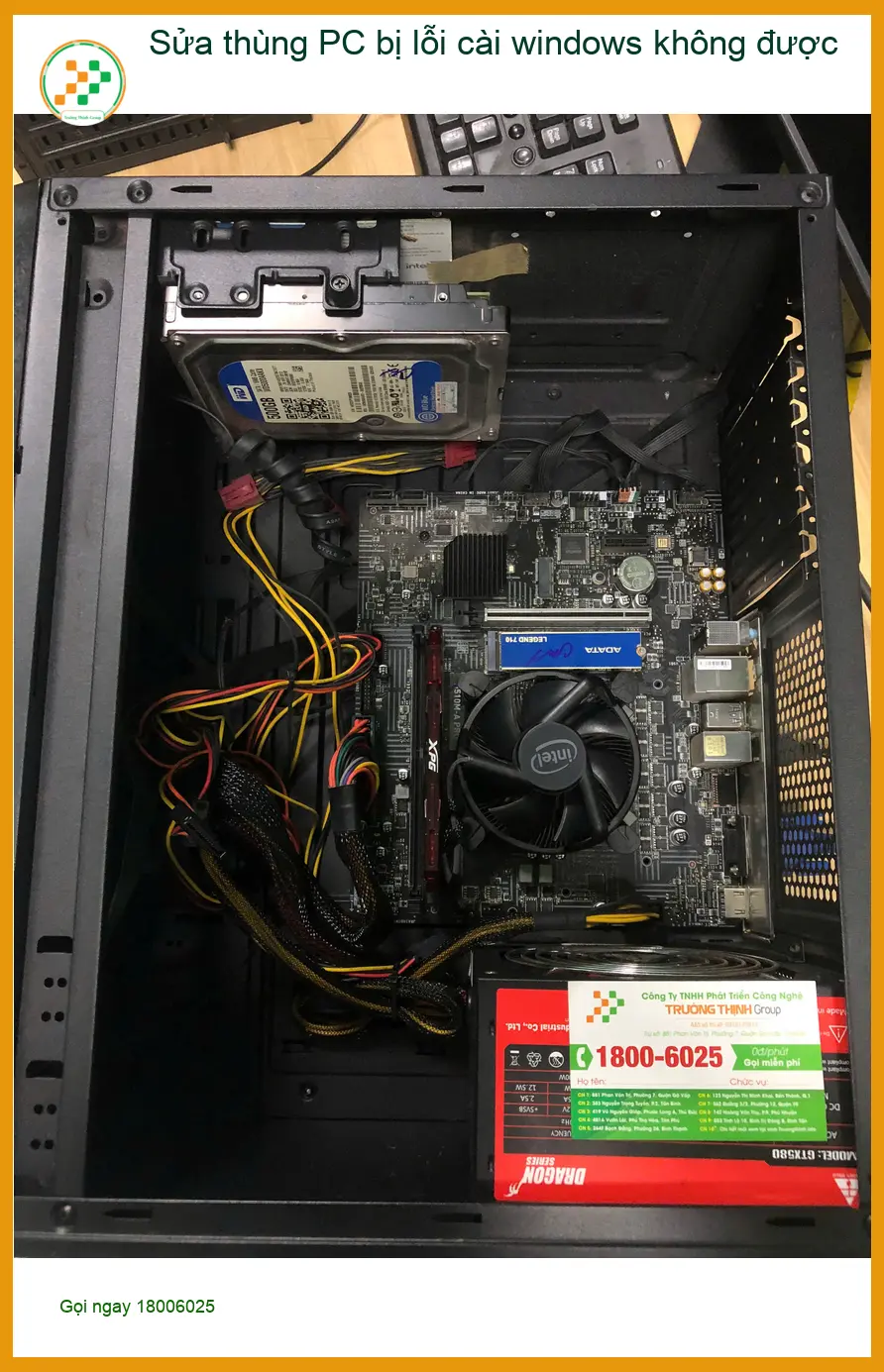 Anh Đức kế toán gặp sự cố sửa thùng PC lỗi cài win không được Quận Bình Tân ảnh thực tế 1
