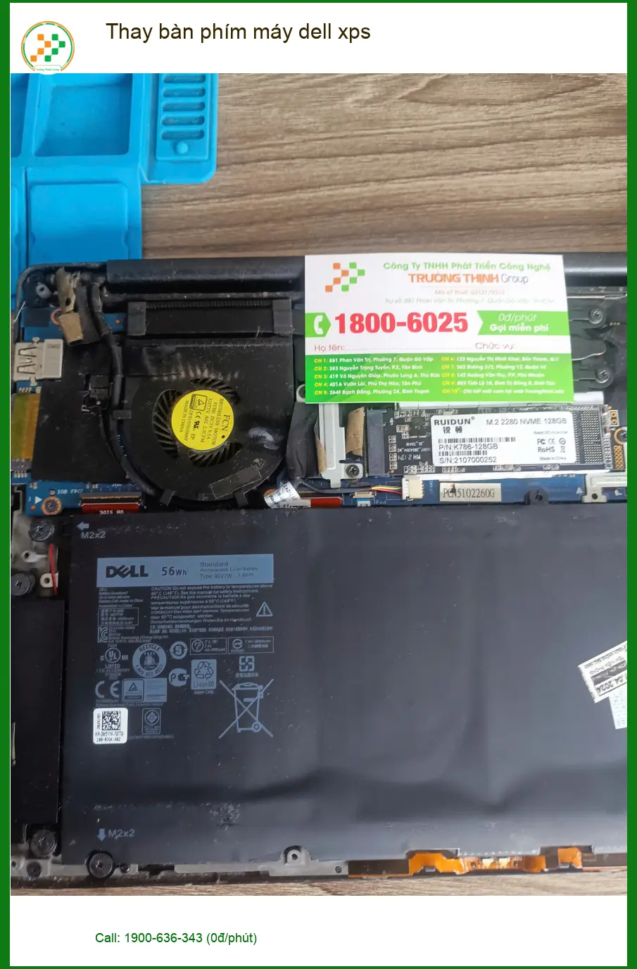 Anh Tấn đánh giá dịch vụ thay bàn phím máy Dell XPS Quận Tân Phú ảnh thực tế 1