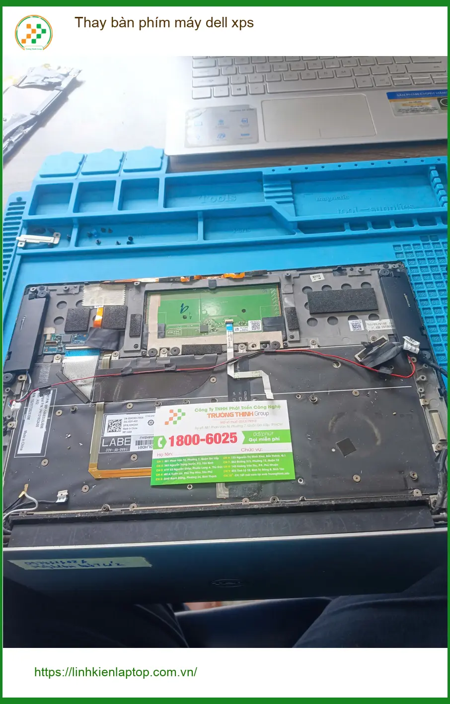 Anh Tấn đánh giá dịch vụ thay bàn phím máy Dell XPS Quận Tân Phú ảnh thực tế 2