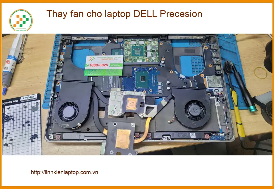 Tiệm thay fan laptop DELL Precesion Quận Bình Tân - Anh Trực xử lý lỗi quạt ảnh thực tế 1