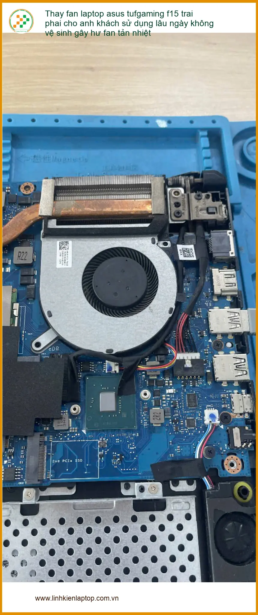 Anh Vĩnh thợ máy tính kể chuyện thay fan laptop Asus TUFGaming F15 ở Quận Phú Nhuận ảnh thực tế 2