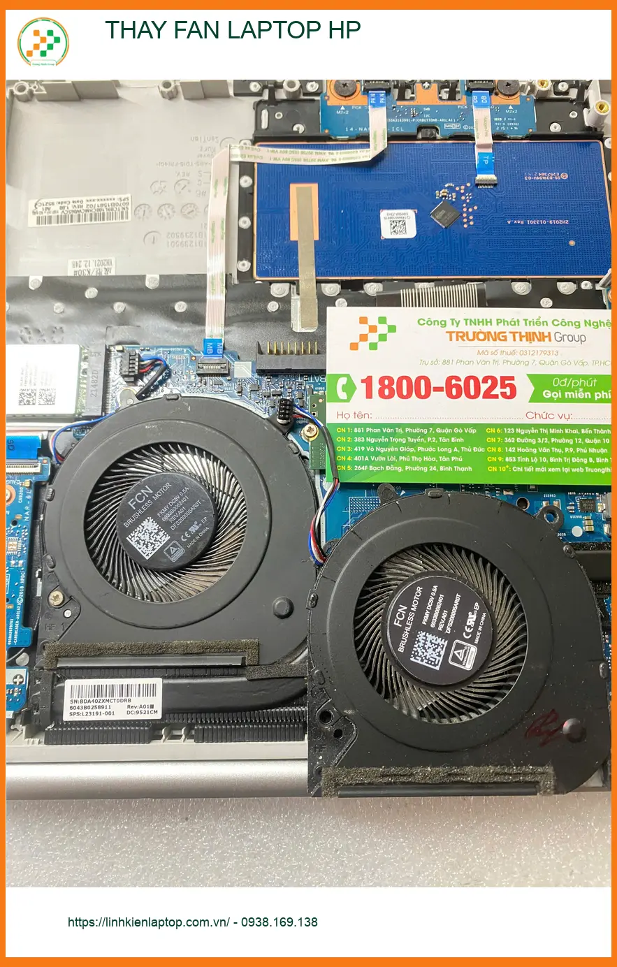 Anh Minh nhân viên văn phòng tìm chỗ thay fan laptop HP Quận Gò Vấp ảnh thực tế 2
