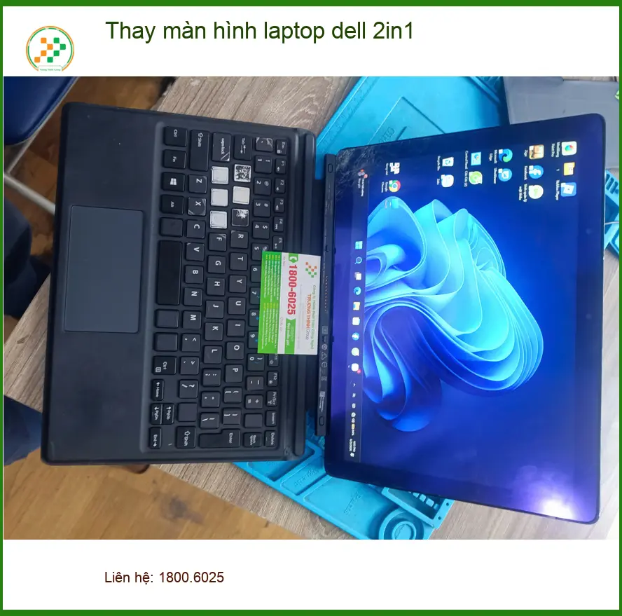 Anh Bình thiết kế đồ họa tìm chỗ thay màn hình laptop Dell 2in1 Quận Tân Phú lấy liền ảnh thực tế 1