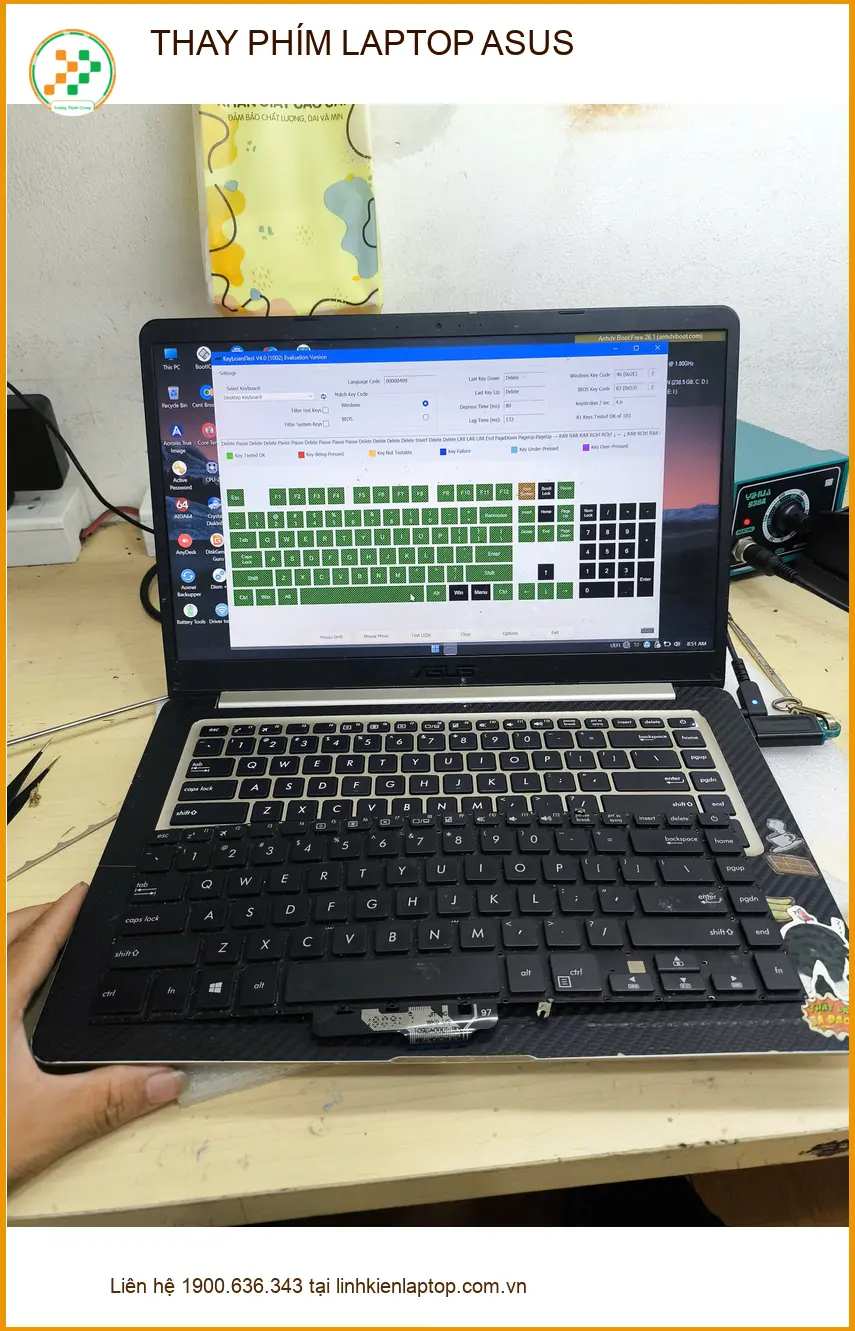 Trung tâm Thay PHÍM LAPTOP ASUS Quận Gò Vấp Lấy ngay - Anh Kiên tìm gấp ảnh thực tế 1