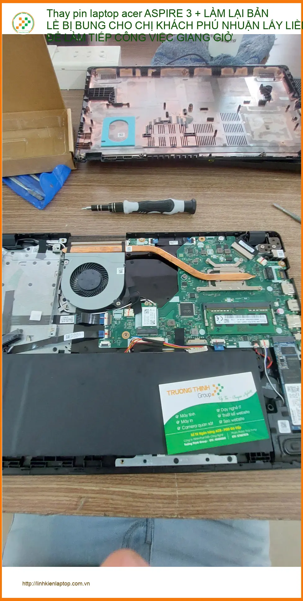 Trung tâm thay pin, sửa bản lề laptop Acer Aspire 3 lấy liền Phú Nhuận ảnh thực tế 2