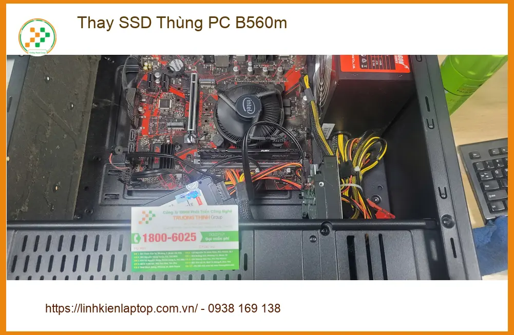 Chị Mai kinh doanh online review thay SSD Thùng PC B560m Quận Bình Tân ảnh thực tế 1