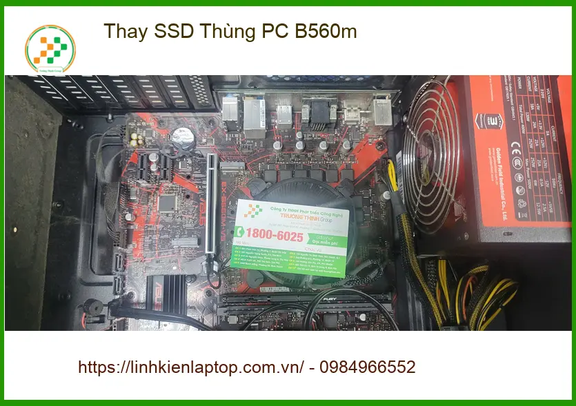 Chị Mai kinh doanh online review thay SSD Thùng PC B560m Quận Bình Tân ảnh thực tế 2