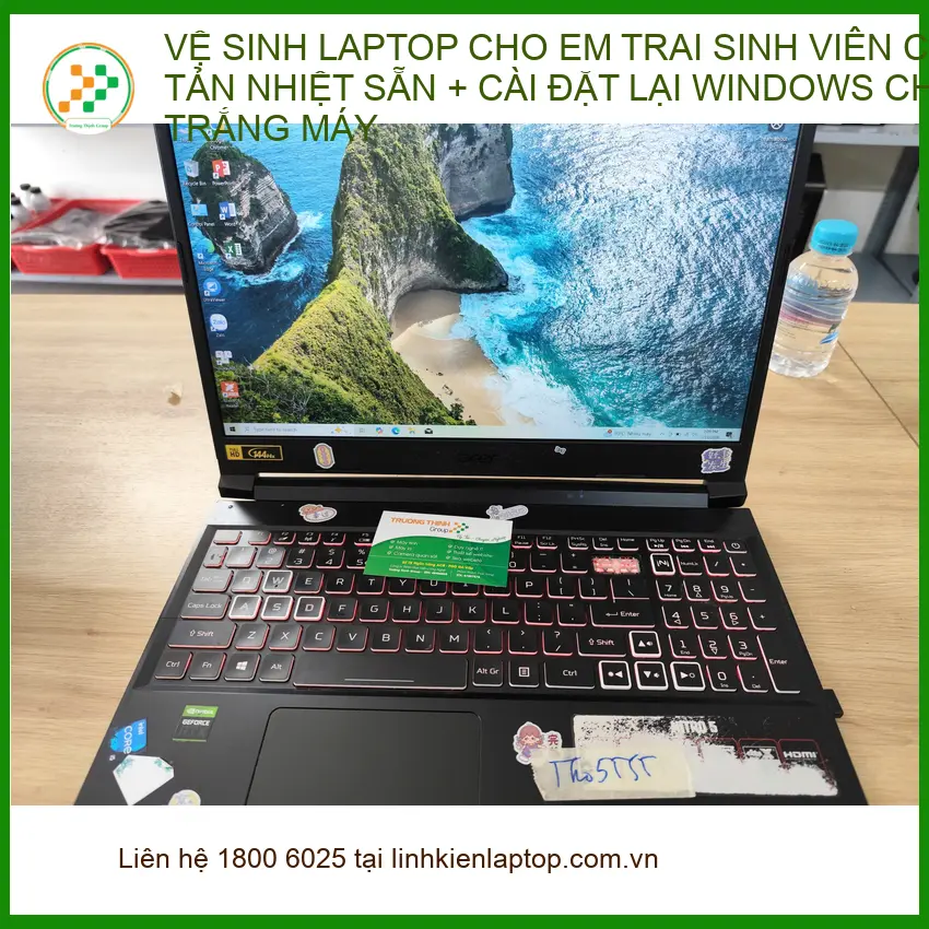 Trung tâm vệ sinh laptop, cài win cho sinh viên Phú Nhuận - Chị Thảo ảnh thực tế 1