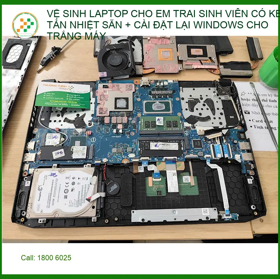 Trung tâm vệ sinh laptop, cài win cho sinh viên Phú Nhuận - Chị Thảo ảnh thực tế 2