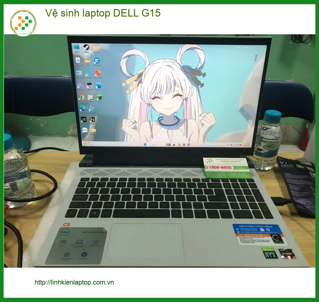 Chú Phúc kỹ sư kiểm tra vệ sinh laptop DELL G15 ở Quận Bình Tân ảnh thực tế 1