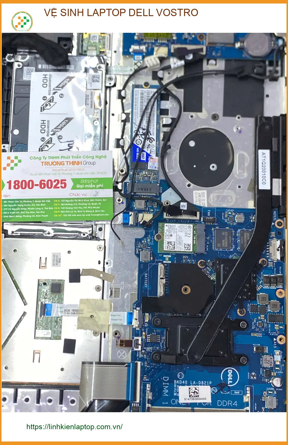 Dịch vụ vệ sinh laptop Dell Vostro Quận 12 - Chị Thùy cứu máy nóng ran ảnh thực tế 1