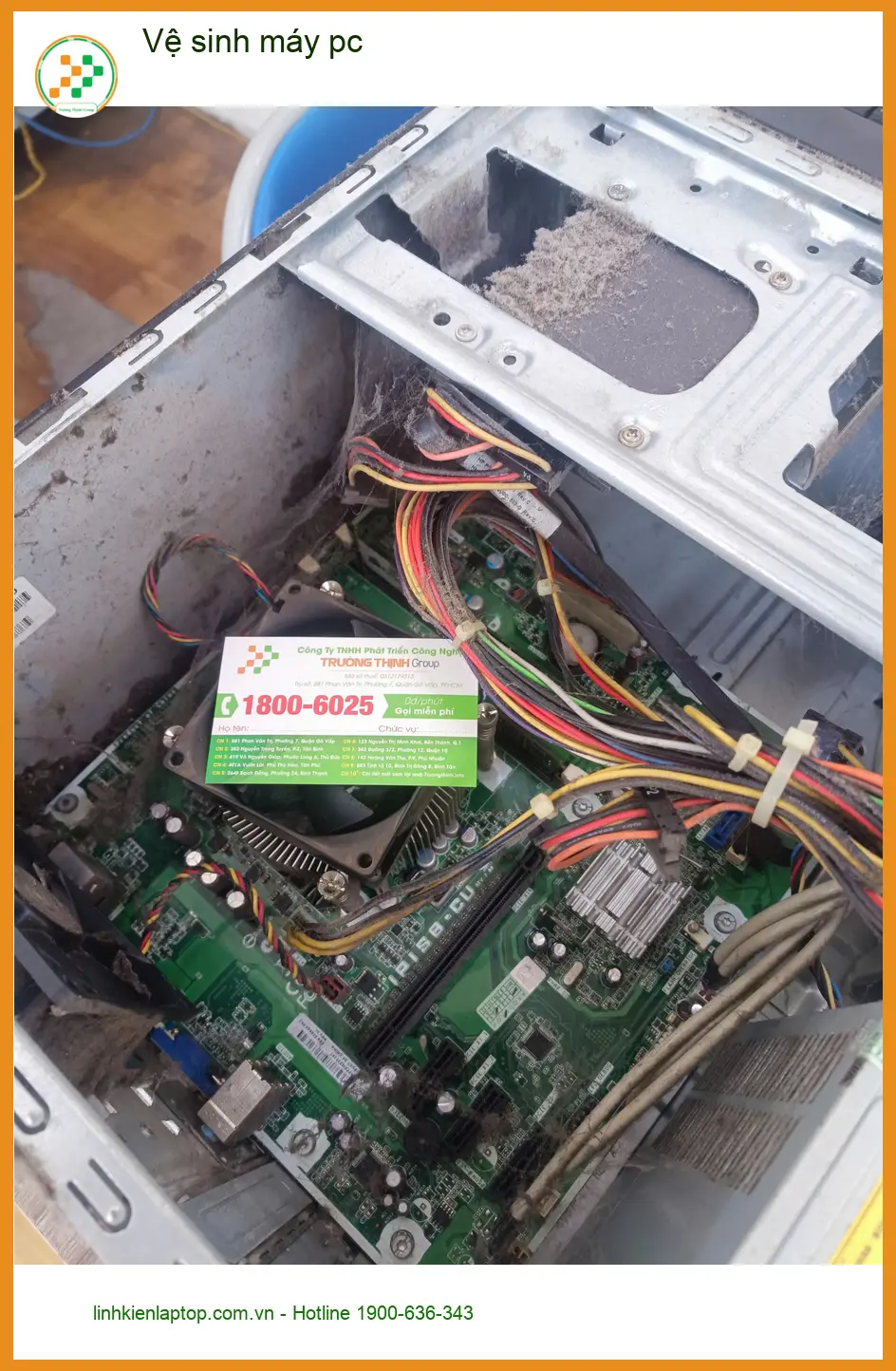 Anh Đạt lập trình viên tìm dịch vụ vệ sinh máy pc Quận Tân Phú chất lượng cao ảnh thực tế 2