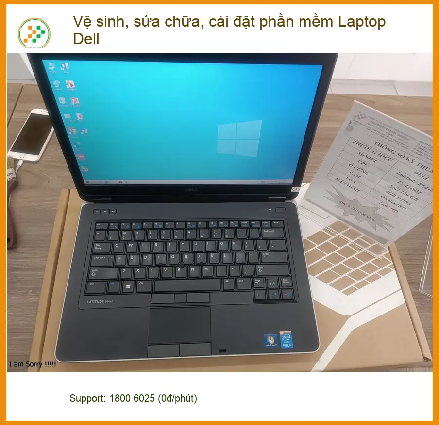 Chú Phúc chủ doanh nghiệp và ca vệ sinh, cài đặt Laptop Dell ở Quận 7 ảnh thực tế 1