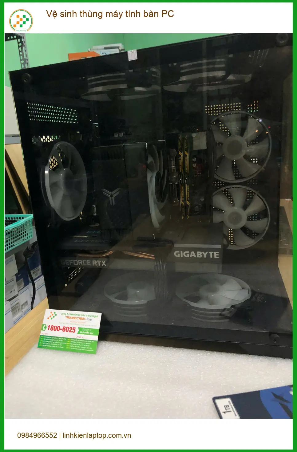 Chị Thảo tìm tiệm vệ sinh thùng máy tính bàn PC Quận Bình Tân uy tín ảnh thực tế 1