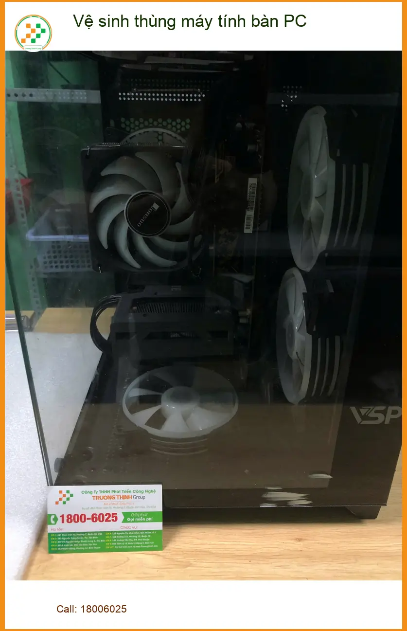 Chị Thảo tìm tiệm vệ sinh thùng máy tính bàn PC Quận Bình Tân uy tín ảnh thực tế 2