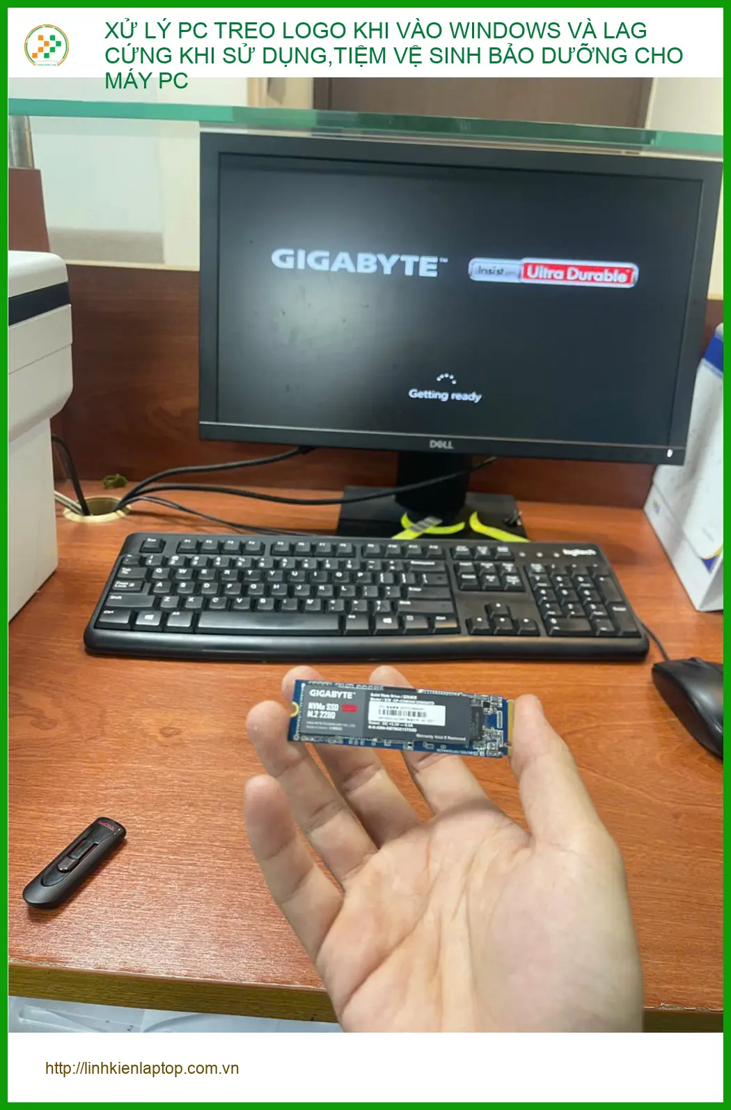 Tiệm xử lý PC treo logo lag Quận Phú Nhuận - Anh Dũng kiến trúc sư review ảnh thực tế 1