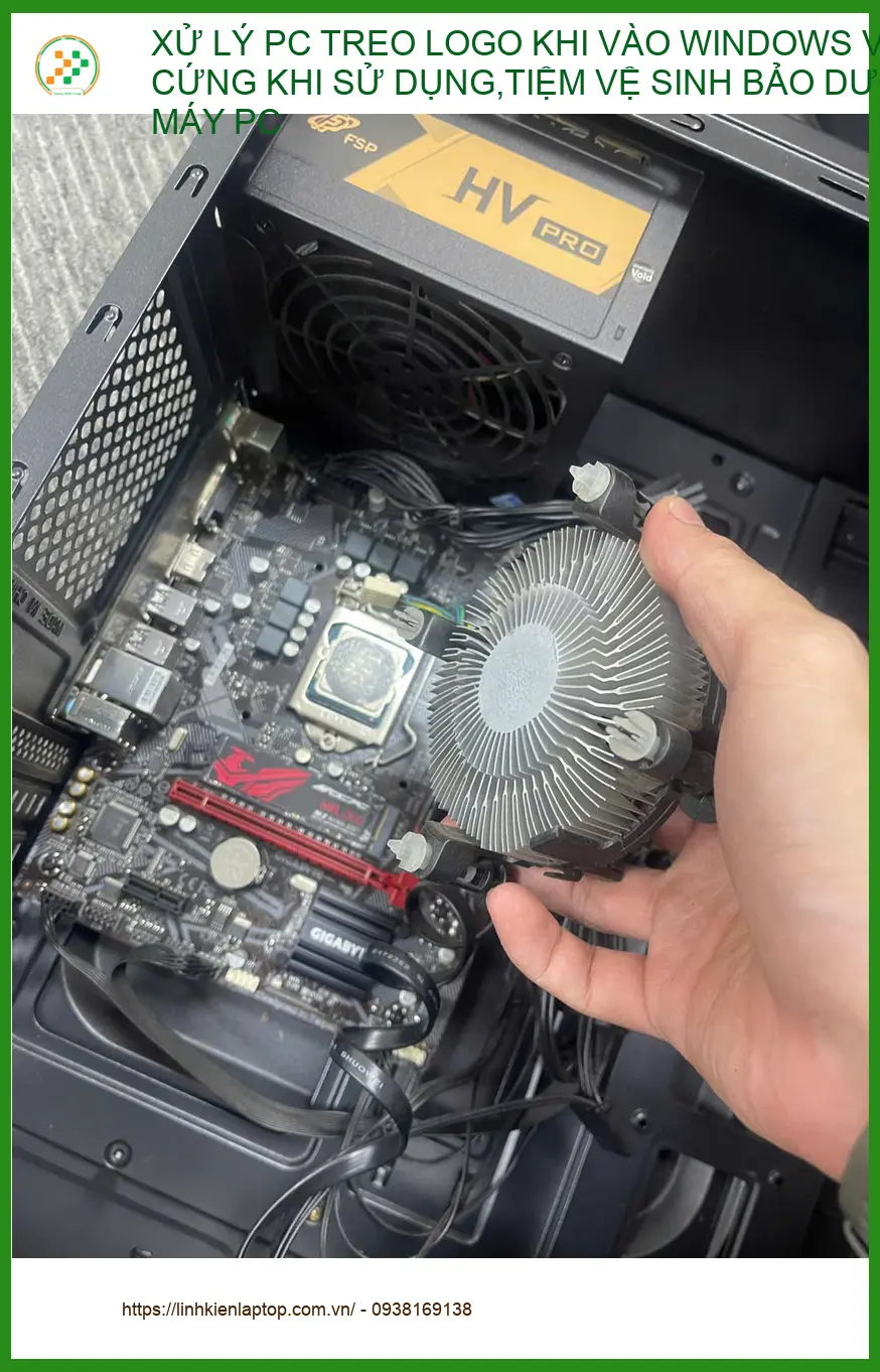 Tiệm xử lý PC treo logo lag Quận Phú Nhuận - Anh Dũng kiến trúc sư review ảnh thực tế 2