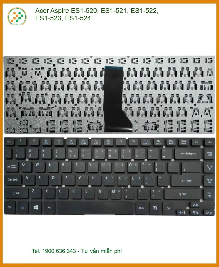 Bàn phím Laptop ACER Acer Aspire ES1-520, ES1-521, ES1-522, ES1-523, ES1-524