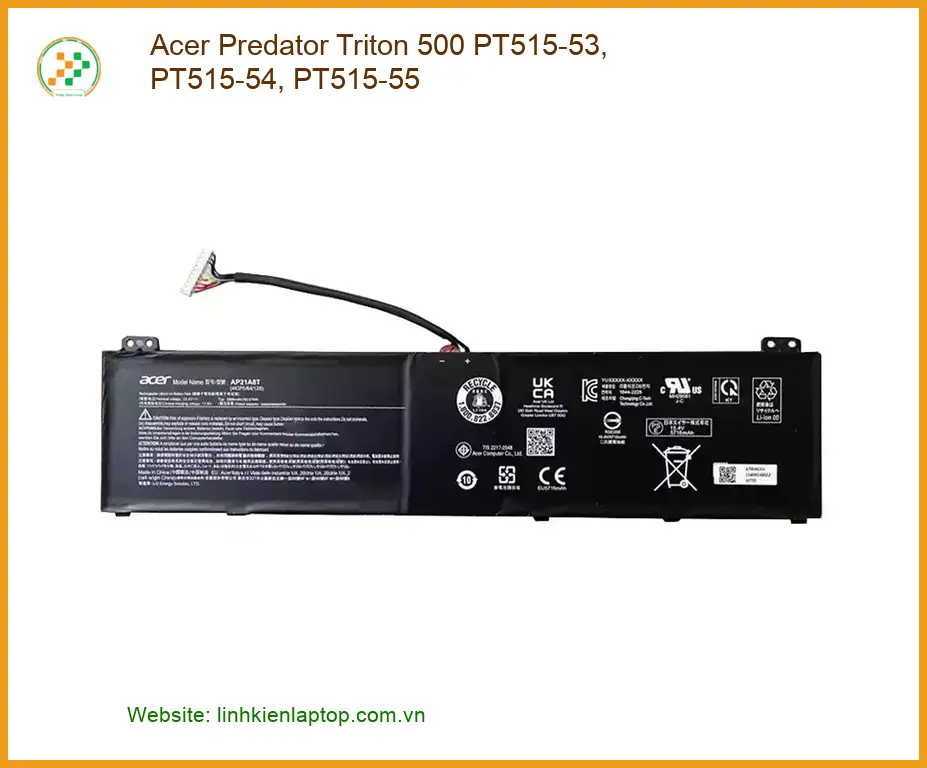 Pin Laptop Acer Predator Triton 500 PT515-53 PT515-54 PT515-55 - Thay Pin Lấy Ngay TPHCM