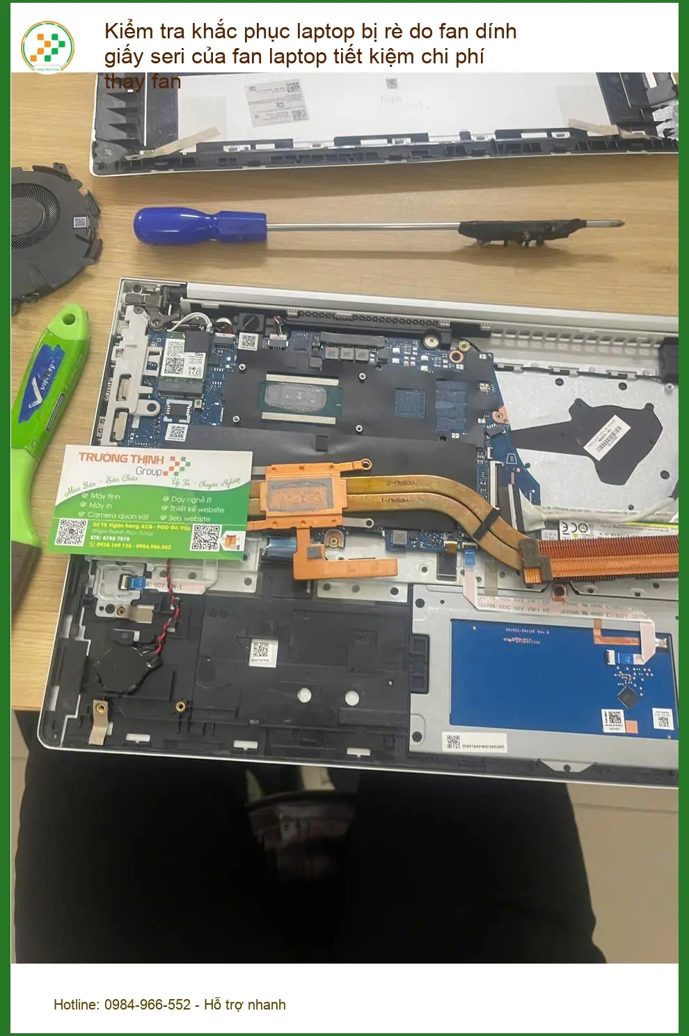 Tiệm khắc phục laptop rè fan ở Phú Nhuận - Anh Đức lập trình viên tin cậy ảnh thực tế 1