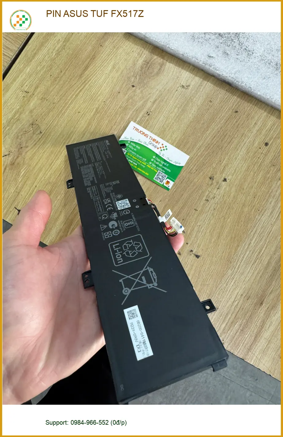 Chú Quý tìm địa chỉ thay PIN ASUS TUF FX517Z Quận 10 uy tín, lấy ngay ảnh thực tế 1