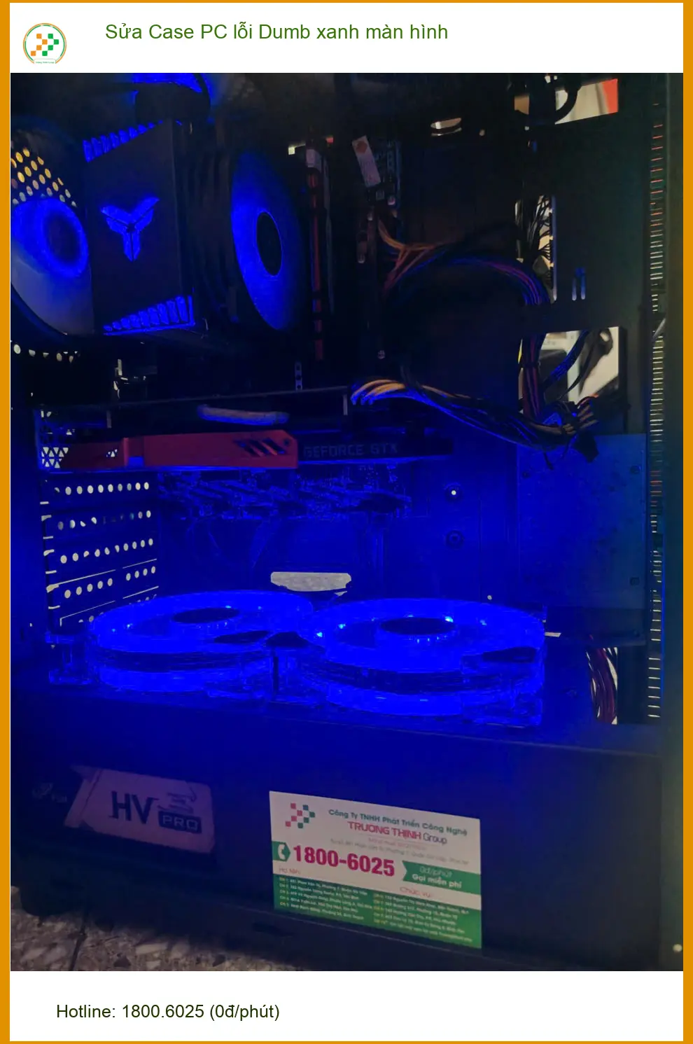 Chị Tú nhân viên thiết kế review dịch vụ sửa Case PC lỗi Dumb xanh màn hình Quận 7 ảnh thực tế 1