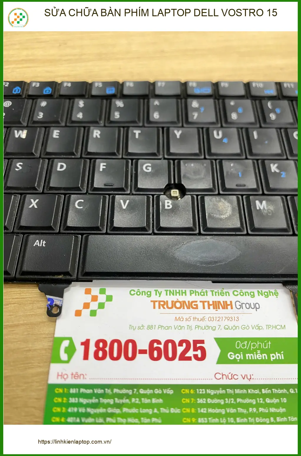 Nơi Sửa bàn phím Laptop Dell Vostro 15 Quận 12 - Cô Thanh Mai hài lòng ảnh thực tế 2