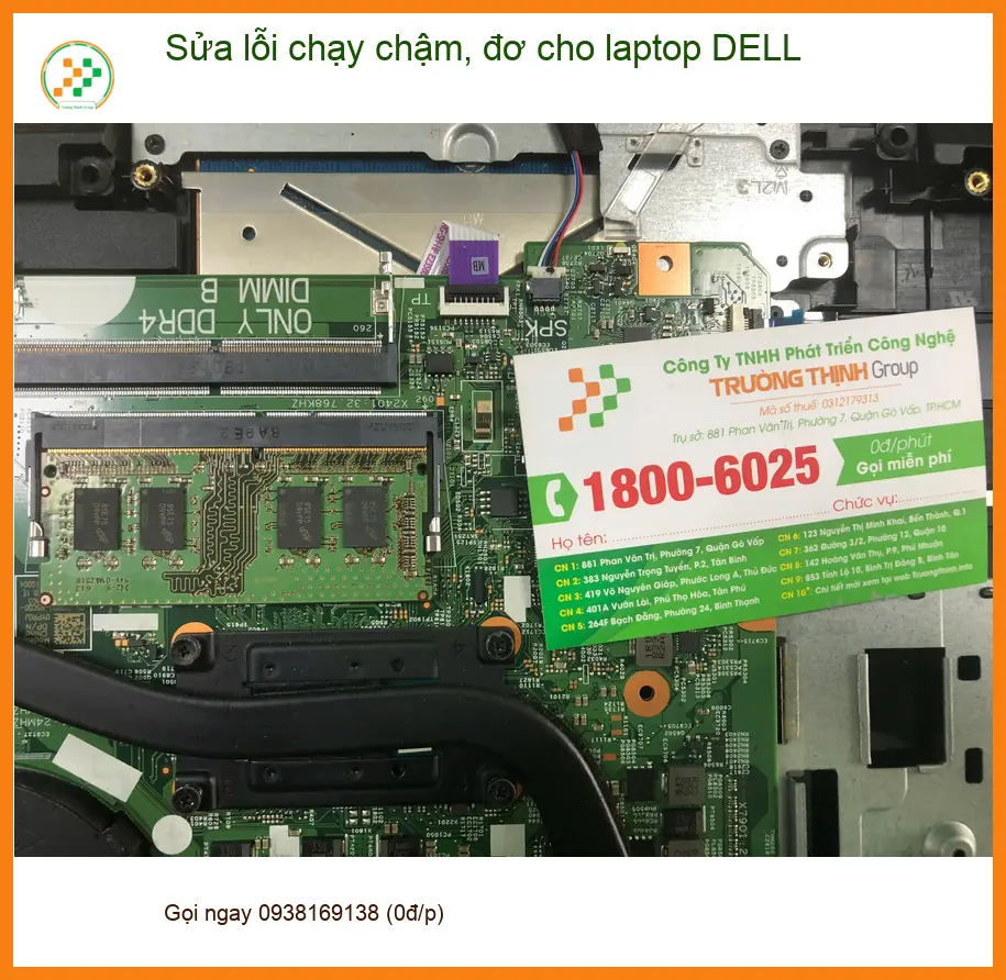 Anh Khoa tìm địa điểm sửa laptop DELL chạy chậm, đơ Quận Bình Tân ảnh thực tế 1